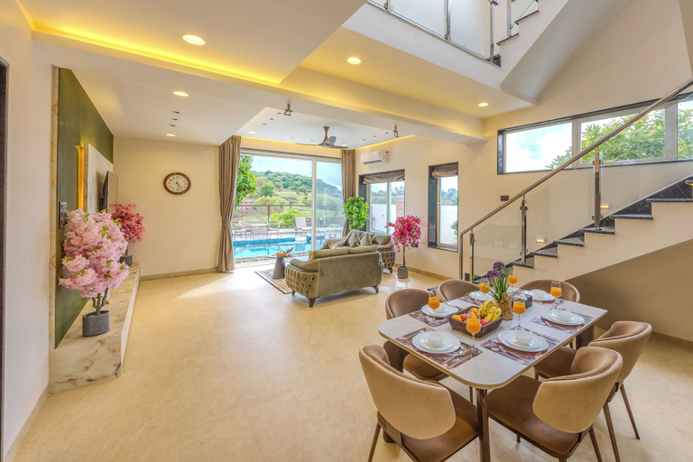 Dining 3, ELIVAAS RK Villa 4BHK Hideaway with Pool, Pune