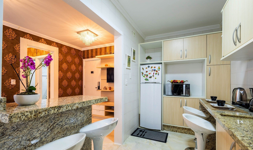 Private kitchen 5, 1 Bedroom Apart 500m From Beach in BC CEV1206, Balneário Arroio do Silva