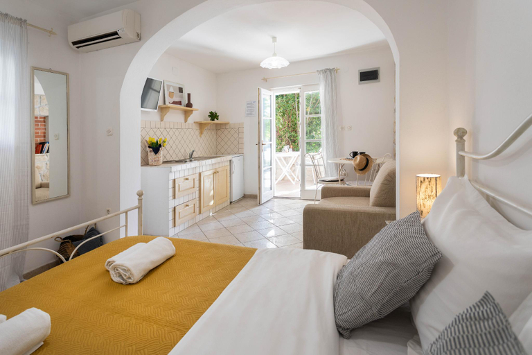 Bedroom, Poolside Stone - Studio with Balcony - Marina Bok, Novalja