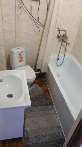 Bathroom, Modern apartment in the center city, Bishkek