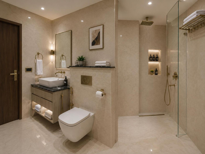 Bathroom 3, Hotel Aero Stay Residency Delhi Airport, Delhi