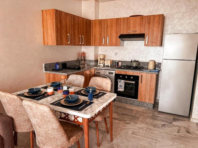 Private kitchen, Appartement vue mer & coucher du soleil, Agadir-Ida ou Tanane