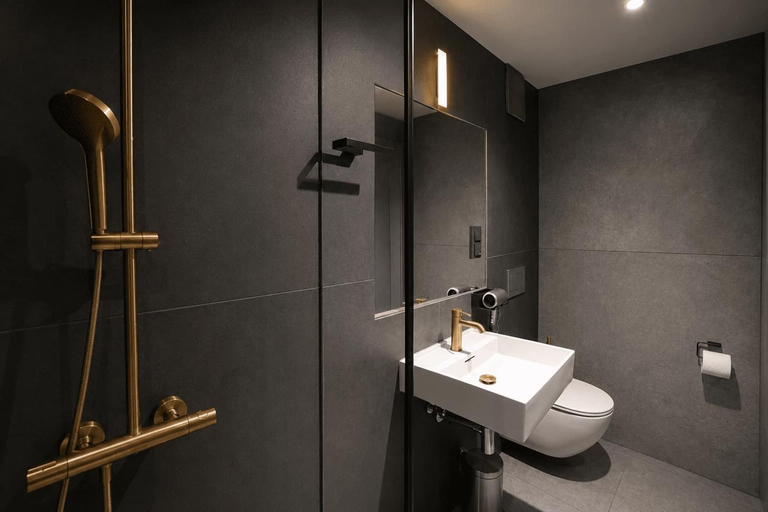 Bathroom 3, NOX HOTEL - Digital-Check-In & Virtual Reception - nahe Bretten & Karlsruhe, Karlsruhe