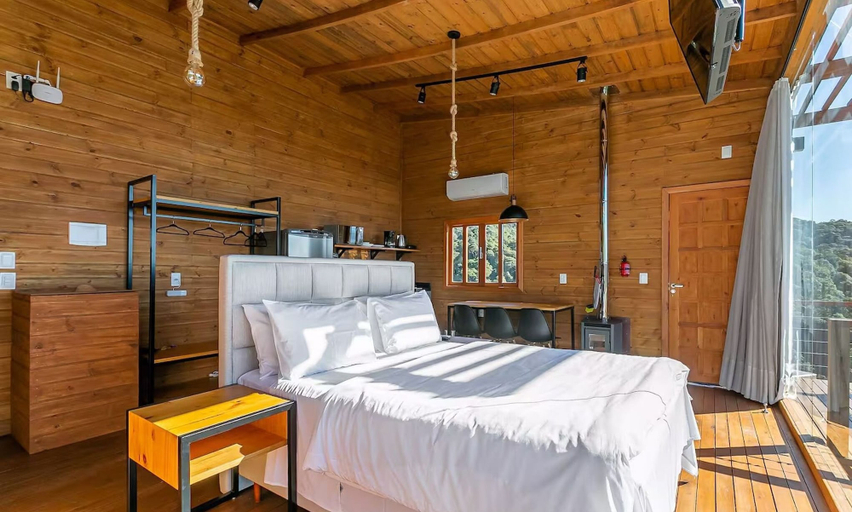 Bedroom 3, Incrível cabana vista da serra VST021, Anitápolis