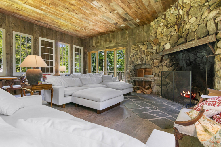 Living area, South Point on 700 Acre Island, Waldo