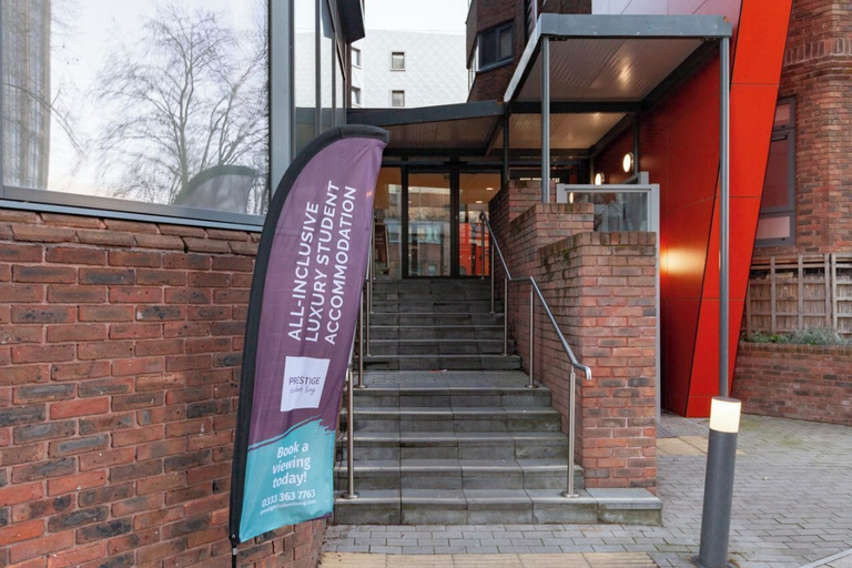 Exterior detail, Student Only The Fitzalan, Cardiff