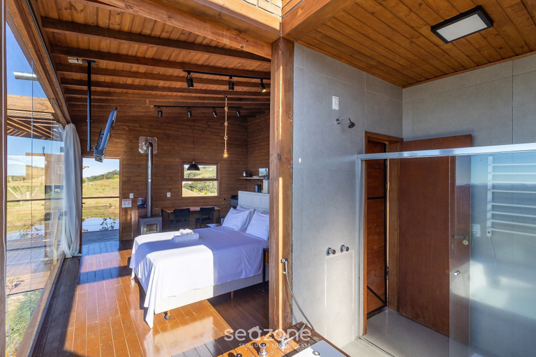 Bedroom 3, Cabana com vista panorâmica VST006, Anitápolis