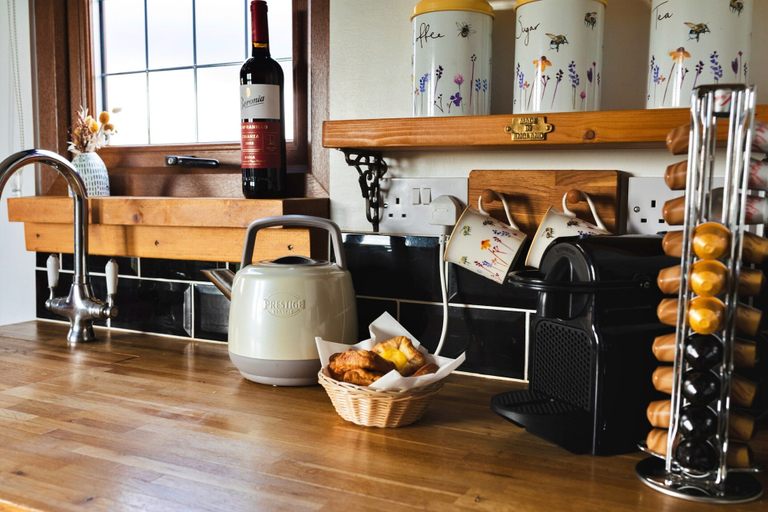 Private kitchen 5, Scenic Dales Hut With Hot Tub for 2, Durham