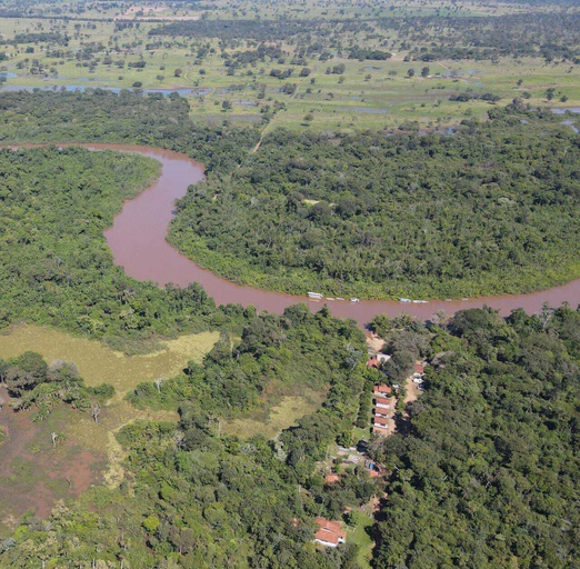 Aerial view, Pesqueiro e Pousada Toca da Onça, Aquidauana