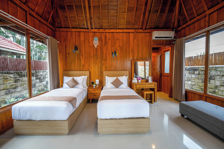 Room 5, 1BR Twin Beds Villa Yudistira in Ubud, Gianyar