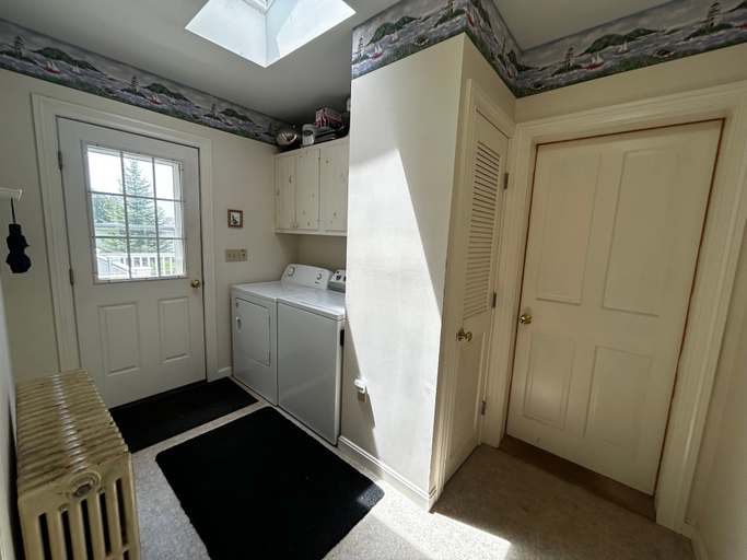 Laundry, One Atlantic 5BR Harbor View Maine Home, Close to Town, Deck, Lincoln