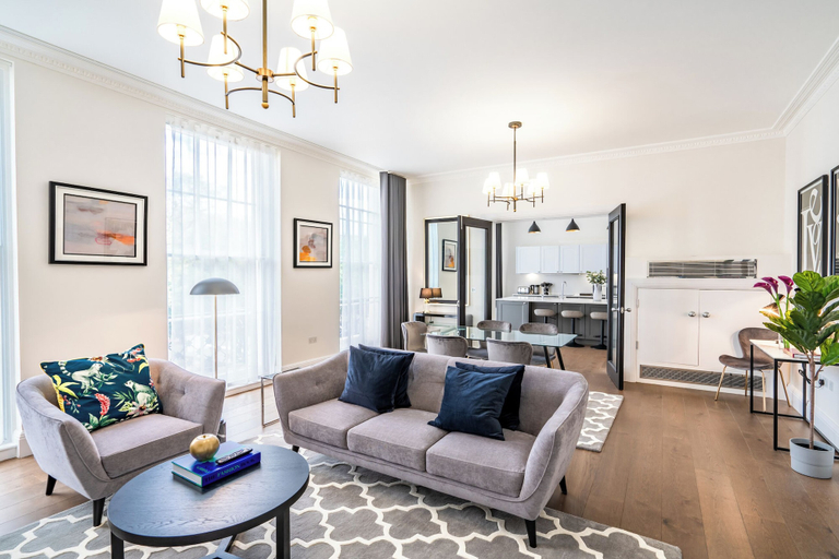 Living area 2, Fields in Frame at No. 64, London