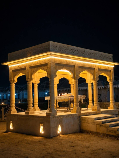 Outdoor dining 5, Elite Family Desert Camp Jaisalmer, Jaisalmer