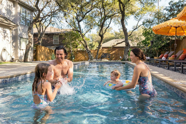 Room 2, Ultimate Backyard Pool Game Room Kid s Room, Bexar