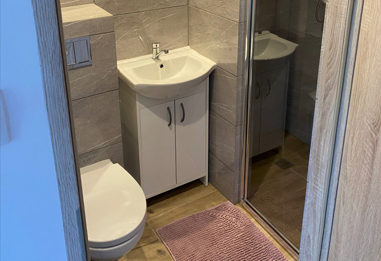 Bathroom, Comfortable 4-person Room With Kitchenette, Koszalin