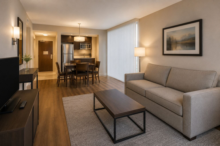Living area 2, Nobleline Hotel, Toronto