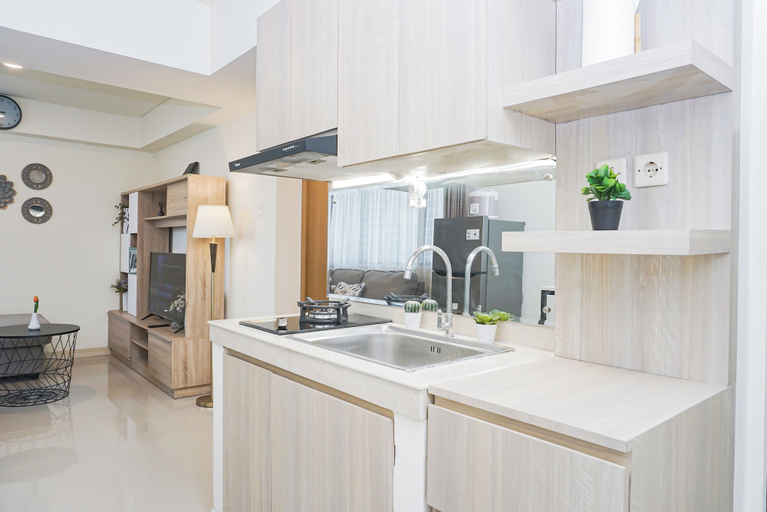 Private kitchen 2, Gray Homelike 2Br At Apartment Meikarta District 1, Cikarang
