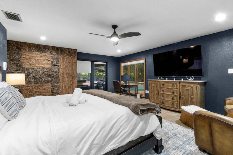Room 4, Tampa Oasis Private Pool Sauna Sleeps 14, Hillsborough