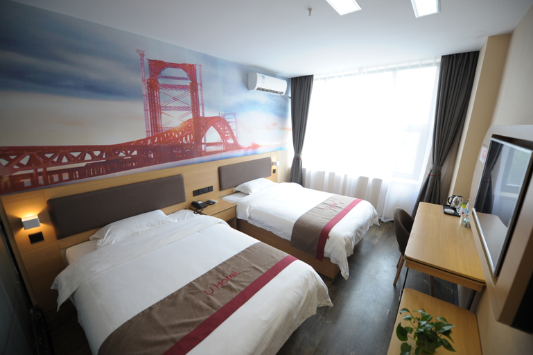 Bedroom 2, サンキューホテル(曼購中心幸福大道地下鉄駅)(尚客优酒店(曼购中心幸福大道地铁站店)), Ziyang