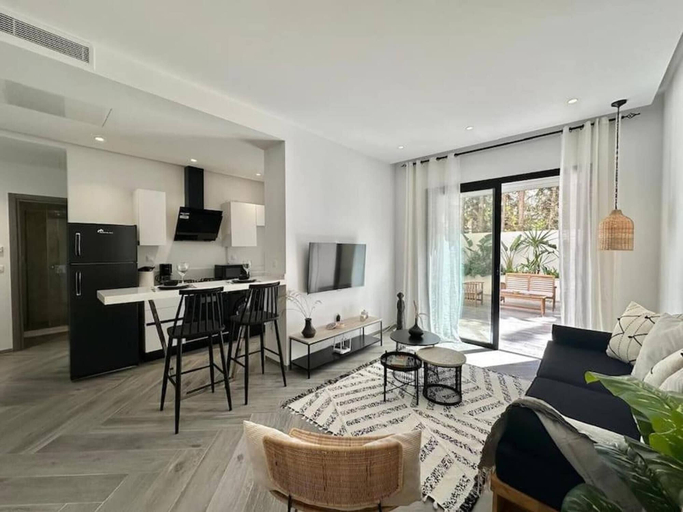 Living area 3, Onyx Apartment at Lake 2 with beautiful terrace, Bouhaira