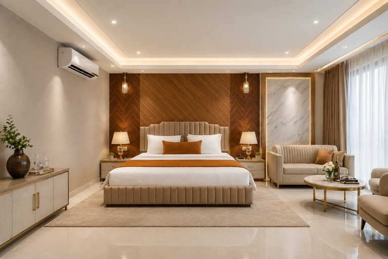 Bedroom, Hotel Aerostay Inn Delhi Airport, Delhi