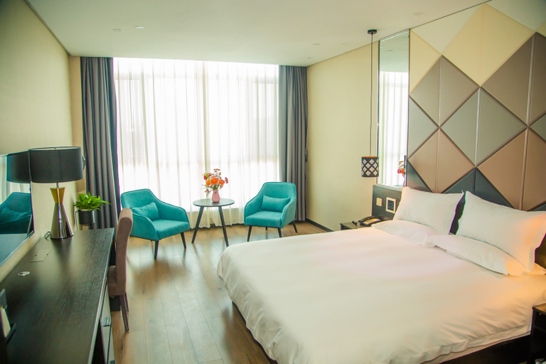 Bedroom 2, Yilong Migo Hotel de Moda (Estação de Ônibus Nova de Feixian), Linyi