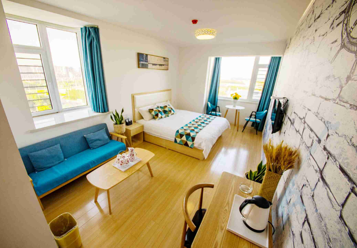Bedroom 2, Yuebanwan Seaview Apartment (Rizhao Wanda Plaza), Rizhao