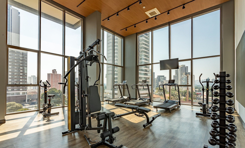 Fitness facility 5, HMO - Full-length Studios in Building c/ Pool, São Paulo