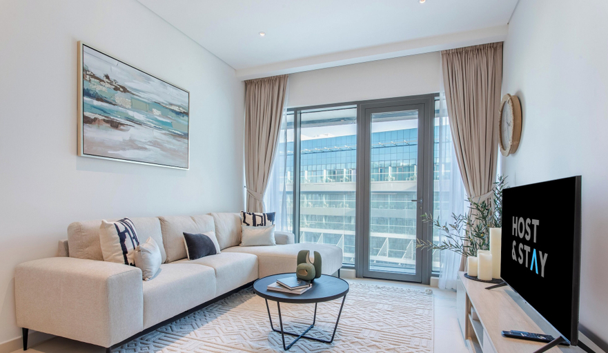Living area 2, 1BR at Seven Palm - Host & Stay, Dubai