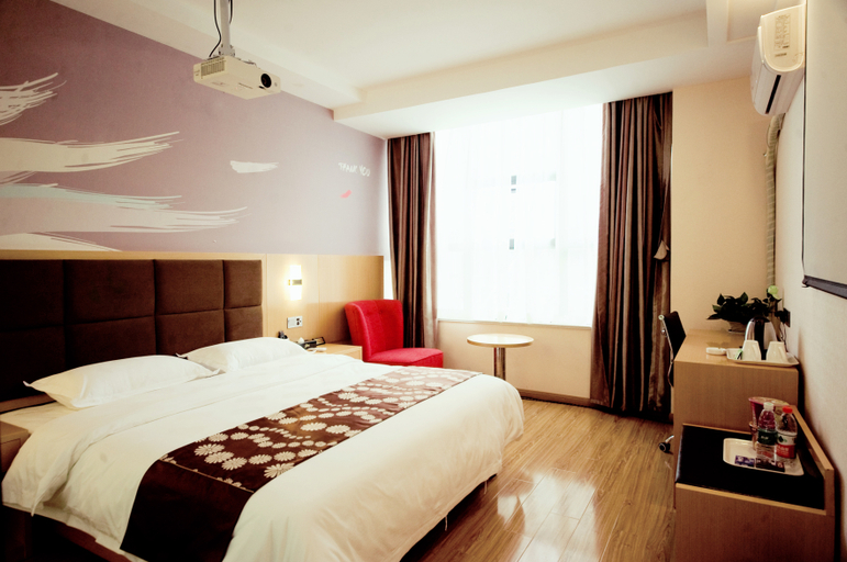Bedroom, サンキューホテル(楽至役所)(尚客优酒店(乐至人民政府店)), Ziyang