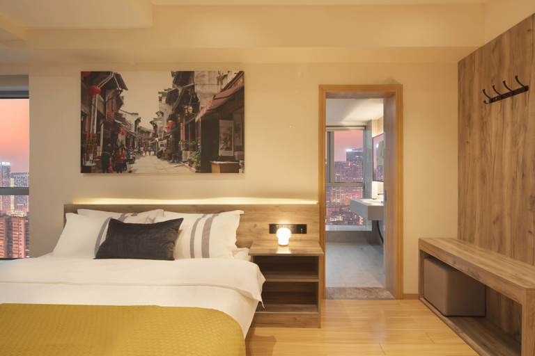 Bedroom 2, Laifu Image Smart Hotel (Chongqing North Railway Station North Square Branch), Chongqing