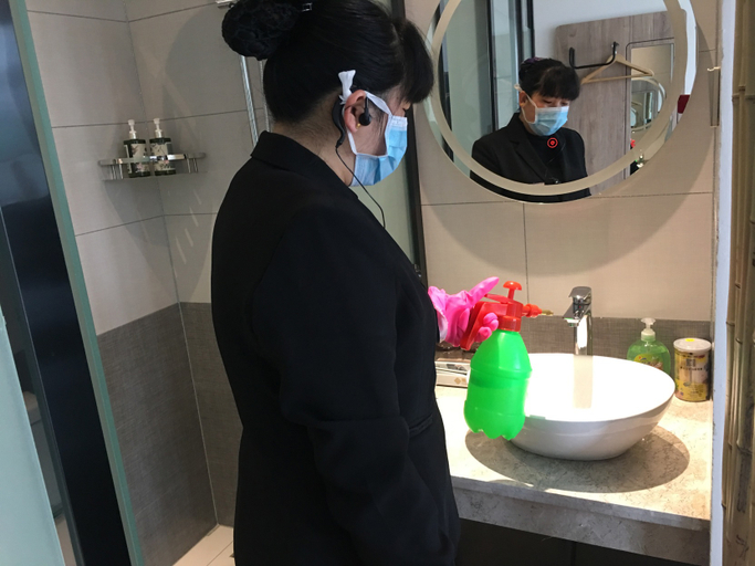 Bathroom, Yueke Hotel (Zhoukou Zhoushang Road Store), Zhoukou