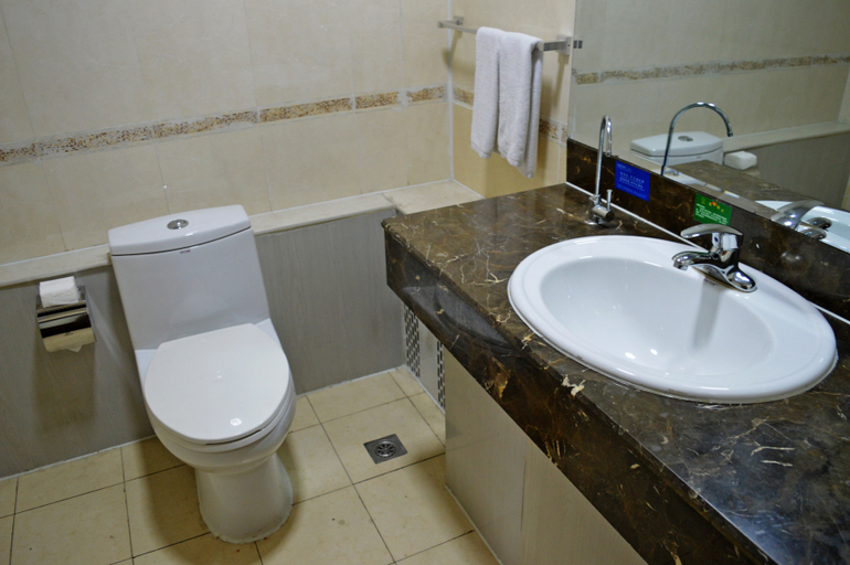 Bathroom, Yue Cheng Commercial Hotel, Hengshui
