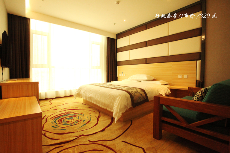 Bedroom, 鑫和ホリデーホテル(キョ南臨港区政府)(鑫和假日酒店(莒南临港区政府店)), Linyi