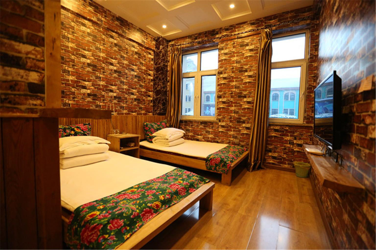 Bedroom, Mohe North Bank Youth Hotel, Daxing'anling