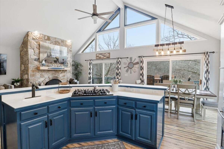 Private kitchen 5, Lakefront Near Party Cove w/ Dock, Kayaks, Bunk Room & Multi-level Decks, Camden