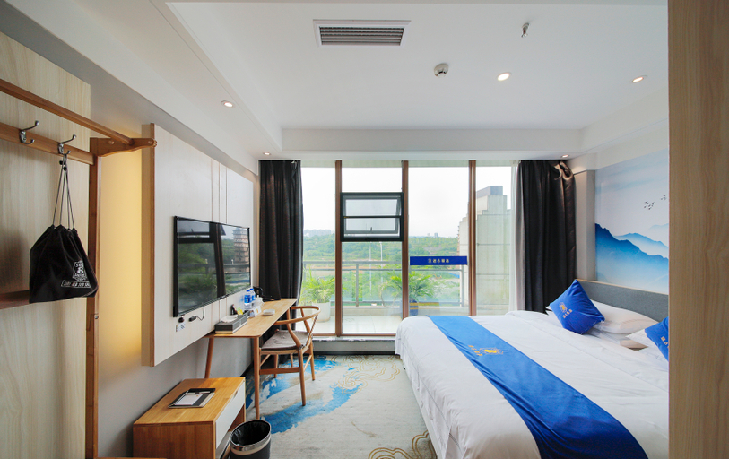 Bedroom 2, Super 8 Hotel Premier (Binjiang Road store), Guang'an
