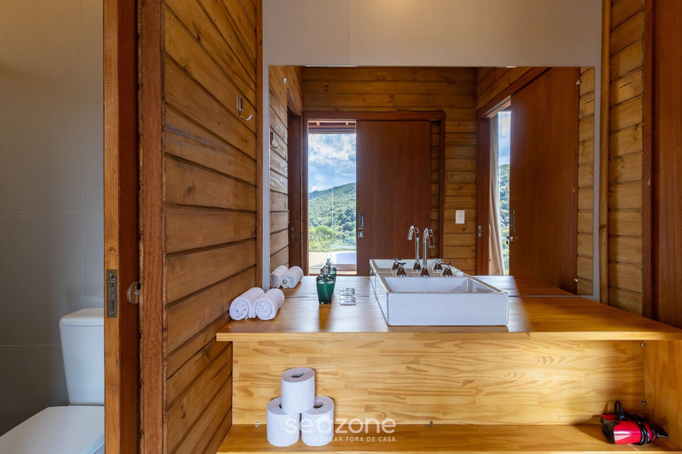 Bathroom, Cabana c/ vista e jacuzzi Serra Catarinense VST025, Anitápolis