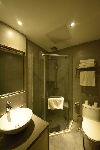 Bathroom, Wanjia Denghuo Boutique Hotel Suzhou Yangchenghu Middle Road Subway Station, Suzhou