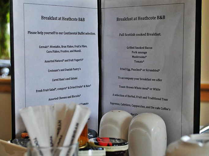 Food & Drinks 5, Heathcote B&B, Highland