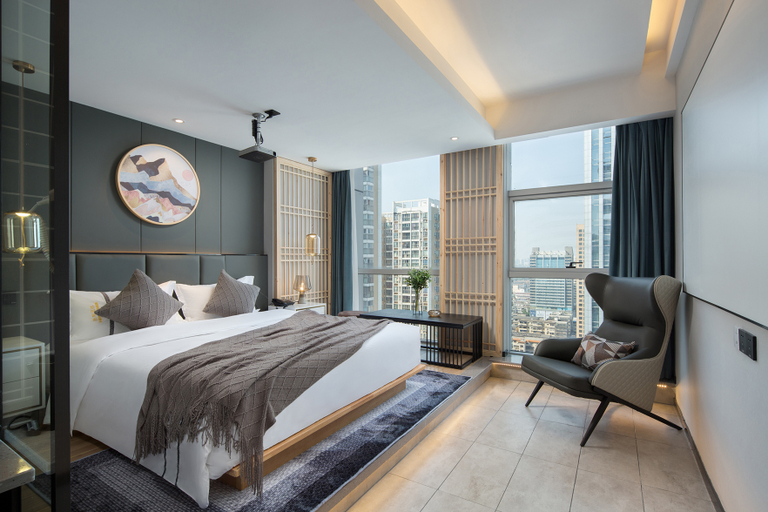Bedroom, Tropical Style Hotel (Changsha Railway Station Subway Station), Changsha