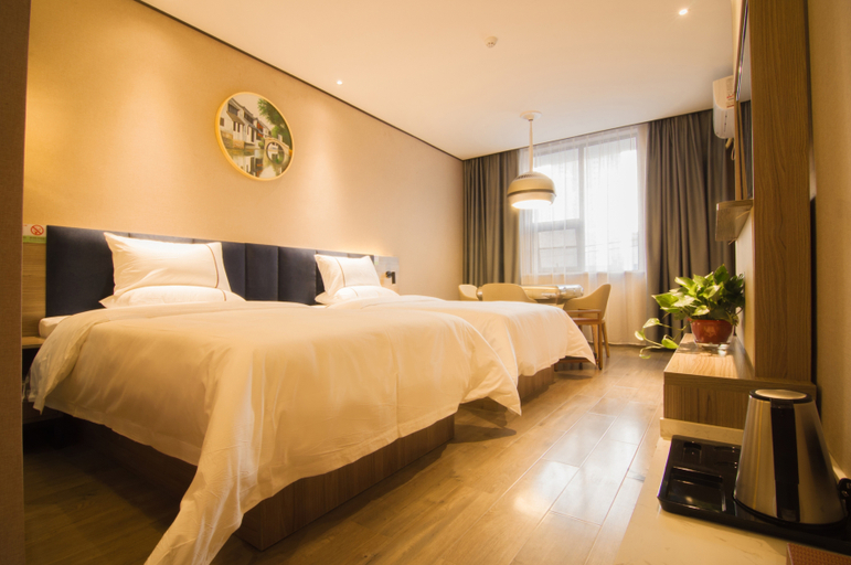 Bedroom, Delicacy and Warm·Gardenia Blossom Hotel (Jingzhou Wanda), Jingzhou
