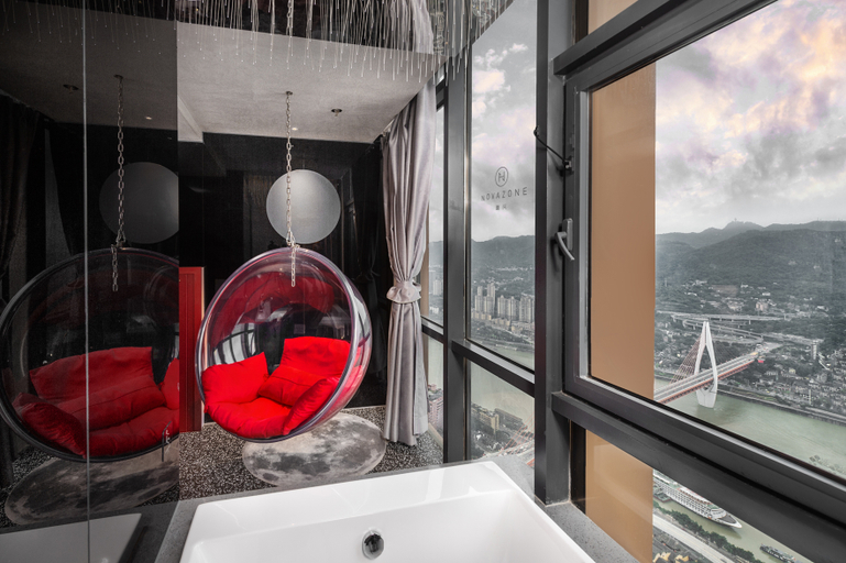Bathroom 3, NOVA Planet High Altitude River View Hotel, Chongqing
