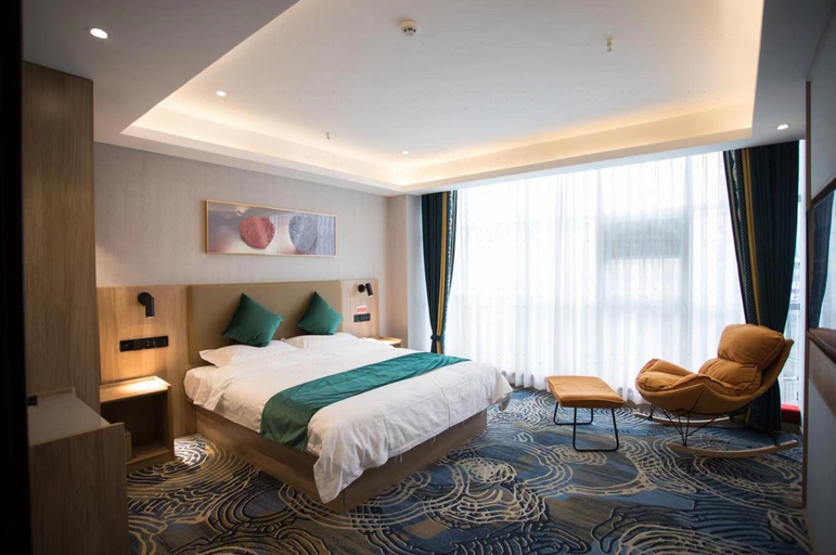 Bedroom 2, グリーンツリースマートチョイスホテル(ウン城商貿城)(格林豪泰智选酒店(郓城商贸城店)), Heze