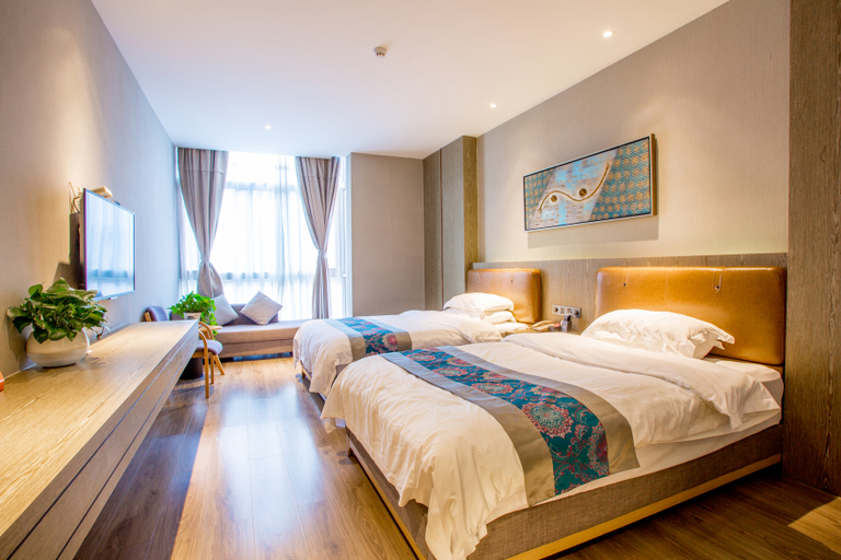 Bedroom 2, Cangnan Shangjiang Hotel (Dongzhan Branch), Wenzhou