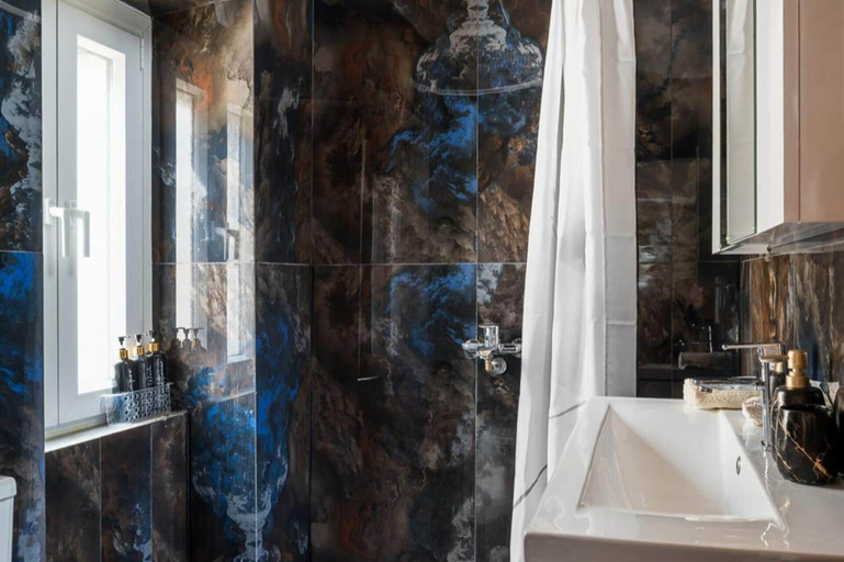 Bathroom, Art House Seaview & Jacuzzi Spartylas Sleeps 4, Ionian Islands