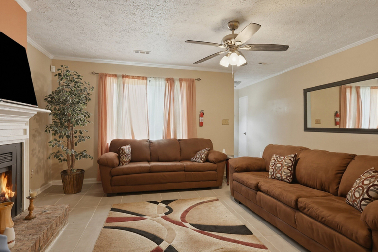 Living area 3, Fireplace, Private Deck & 5 Bedroom Comfort 5 Home, Clayton