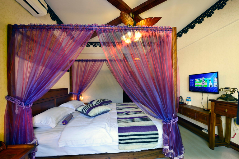 Bedroom 2, Jinghong Lanjiang style hotel, Xishuangbanna Dai