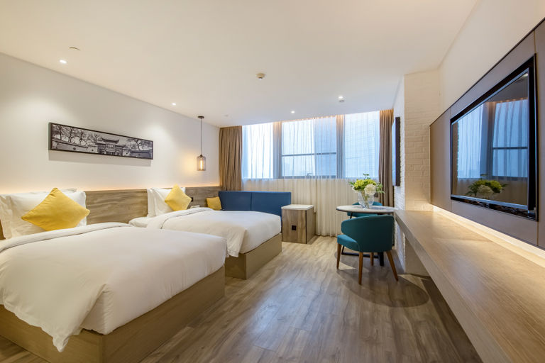 Bedroom 2, Suning Yayue Hotel (Nanjing Hexi Wanda Plaza Suning Huigu), Nanjing