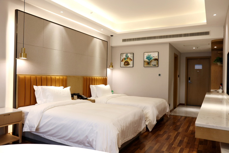 Bedroom, ケイ陽彤鳳和ホテル(jingyang tongfenghe hotel), Xianyang